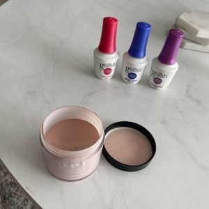 OPI and gelish powder gel dip set